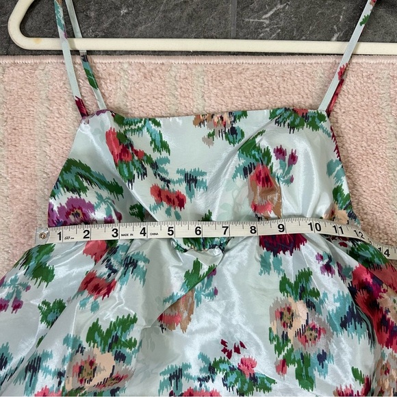 NWT BHLDN Apron-Top Jacquard Midi Dress Floral Spaghetti Strap Dress Size Small - Picture 11 of 15